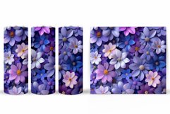 Flowers Tumbler Wrap Design. Sublimation Tumbler Flowers Product Image 2
