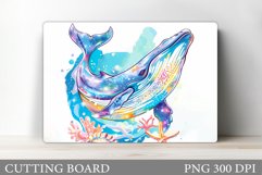 Whale Kitchen Cutting Board. Sea Cutting Board Design Product Image 1