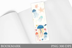 Jellyfish Bookmark Design. Sea Bookmark Design Product Image 1