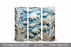 3D Fish Tumbler Wrap. Fish Tumbler Wrap Design Product Image 1