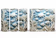 3D Fish Tumbler Wrap. Fish Tumbler Wrap Design Product Image 2