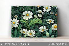 Daisy Flowers Cutting Board. Flowers Kitchen Cutting Board Product Image 1