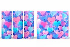 Hearts Tumbler Design. Colorful Hearts Tumbler Sublimation Product Image 2