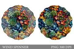 Succulents Wind Spinner. Summer Wind Spinner Design Product Image 1