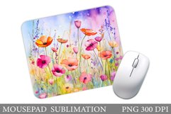 Flowers Mouse Pad Sublimation. Summer Mouse Pad Design Product Image 1