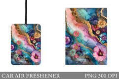 Floral Car Air Freshener. Flowers Car Air Freshener Design Product Image 1