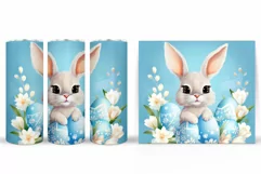 Cute Bunny Tumbler Sublimation. Bunny Easter Tumbler Design Product Image 2