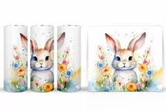 Cute Bunny Tumbler. Bunny Easter Tumbler Design Product Image 2