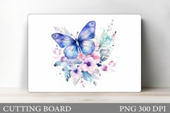 Butterflies Cutting Board. Kitchen Cutting Board Sublimation Product Image 1