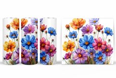 Flowers Tumbler Design. Flowers Tumbler Sublimation Product Image 2