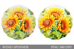 Sunflowers Wind Spinner. Flowers Wind Spinner Sublimation Product Image 1