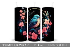 Bird Tumbler Sublimation. Bird Summer Tumbler Design Product Image 1