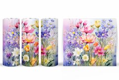 Flowers Tumbler. Wildflowers Tumbler Sublimation Product Image 2