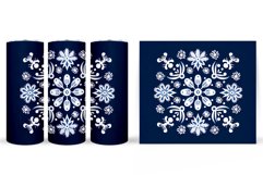 Snowflake Tumbler Design. Winter Tumbler Wrap Sublimation Product Image 2