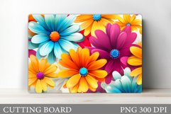 Flowers Cutting Board. Kitchen Cutting Board Sublimation Product Image 1