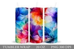 Flowers Tumbler Design. Flowers Tumbler Sublimation Product Image 1