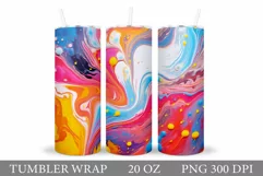 Abstract Tumbler Sublimation. Fluid Tumbler Design Product Image 1