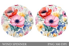 Flowers Wind Spinner Design. Flowers Wind Spinner Template Product Image 1