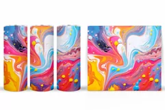Abstract Tumbler Sublimation. Fluid Tumbler Design Product Image 2