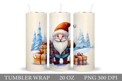 Christmas Gnome Tumbler. Winter Gnome Tumbler Sublimation Product Image 1