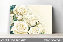 Roses Cutting Board. Flowers Cutting Board Sublimation Product Image 1