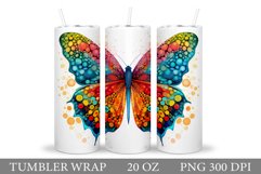 Butterfly Tumbler Design. Butterfly Sublimation Product Image 1