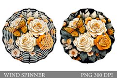 Roses Wind Spinner. Butterfly Wind Spinner Design Product Image 1