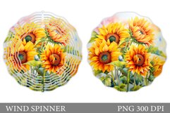 Sunflowers Wind Spinner. Summer Wind Spinner Sublimation Product Image 1