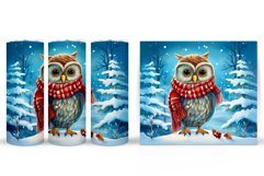Winter Owl Tumbler Design. Winter Tumbler Sublimation Product Image 2