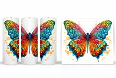 Butterfly Tumbler Design. Butterfly Sublimation Product Image 2