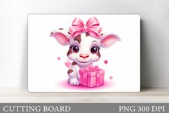 Valentine Cow Cutting Board. Valentine Cutting Board Design Product Image 1