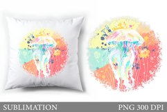 Jellyfish Pillow Design. Jellyfish Sublimation Product Image 1