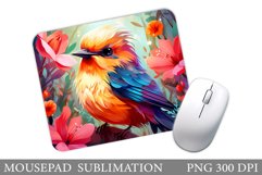 Bird Mouse Pad Design. Spring Mouse Pad Sublimation Product Image 1