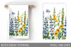 Flowers Kitchen Towel. Wildflowers Kitchen Towel Product Image 1