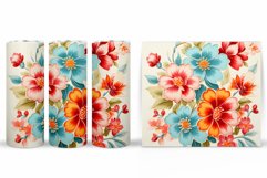 Flowers Tumbler Design. Summer Tumbler Sublimation Product Image 2