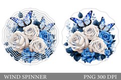 Butterflies Wind Spinner. Roses Wind Spinner Sublimation Product Image 1