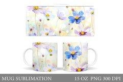 Flowers Mug Sublimation. Summer Mug Design Product Image 1