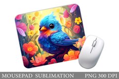 Bird Mouse Pad Design. Summer Mouse Pad Sublimation Product Image 1