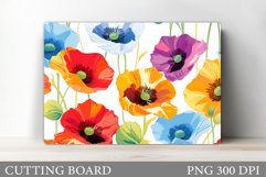 Flowers Cutting Board Design. Flowers Kitchen Cutting Board Product Image 1