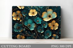 3D Flowers Cutting Board. Flowers Cutting Board Design Product Image 1