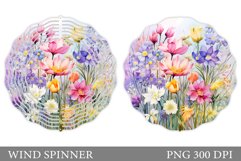 Wildflowers Wind Spinner. Summer Flowers Wind Spinner Design Product Image 1