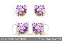 Flowers Crocus Mug Wrap. Spring Flowers Mug Wrap Design Product Image 1