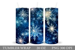 Snowflakes Tumbler Wrap. Snowflakes Tumbler Sublimation Product Image 1