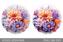 Flowers Wind Spinner Sublimation. Summer Spinner Design Product Image 1
