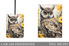 Owl Car Air Freshener. Flowers Car Air Freshener Design Product Image 1