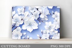 Flowers Cutting Board. Spring Flowers Cutting Board Design Product Image 1