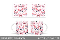 Butterflies Mug Design. Butterflies Mug Sublimation Product Image 1