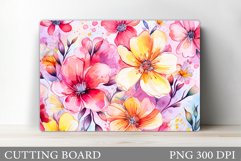 Flowers Cutting Board. Floral Cutting Board Sublimation Product Image 1