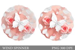 3D Flowers Wind Spinner. 3D Butterfly Wind Spinner Design Product Image 1
