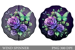 Butterfly Wind Spinner. Roses Wind Spinner Sublimation Product Image 1